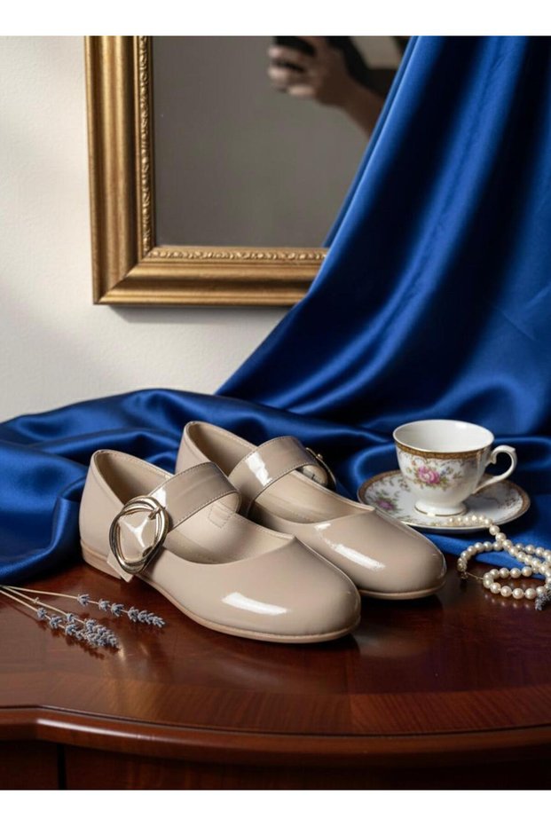 Daily Babet | Casual Ballet Flats with Large Buckle Accessories | Home Office Outdoor Women's Ballet Flats