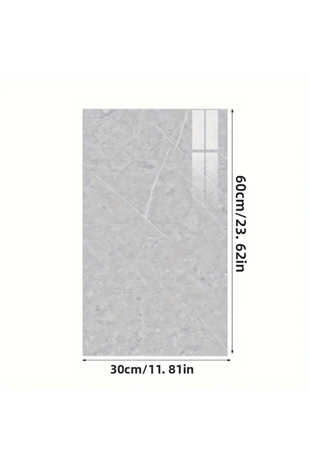 ملصق حائط من الألومنيوم بنمط الرخام الرمادي - 2