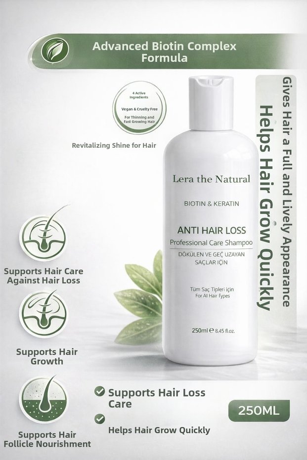 Biotin and Keratin Anti-Hair Loss Fast Hair Growth Repairing Nourishing Shampoo