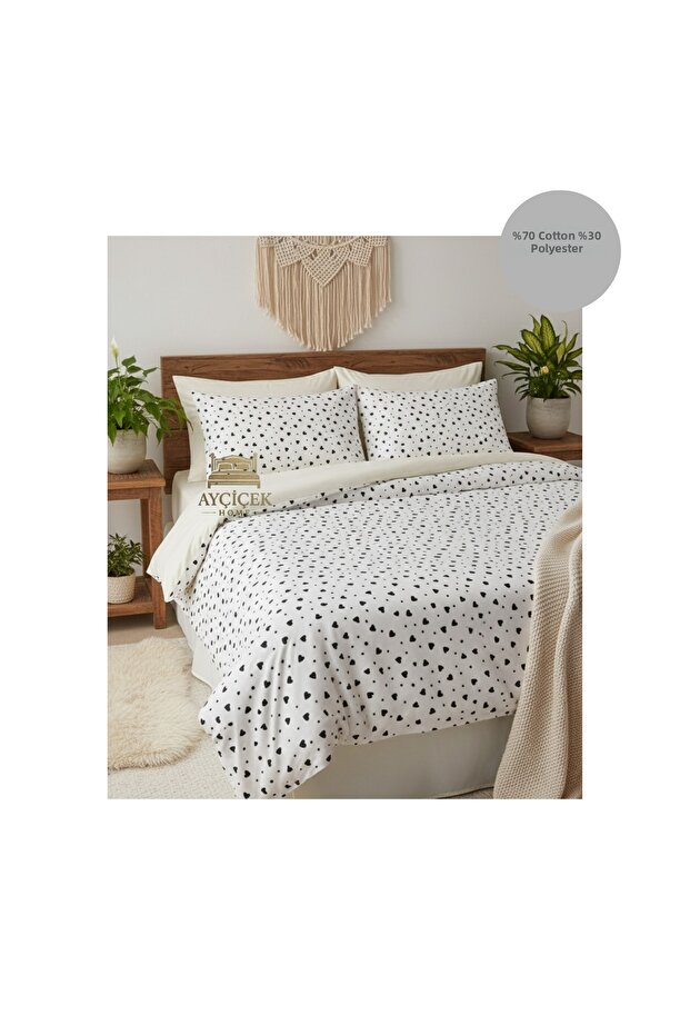 Double Bedding Set & Fitted Sheet & 200/200 & Pinterest Sympathy Heart