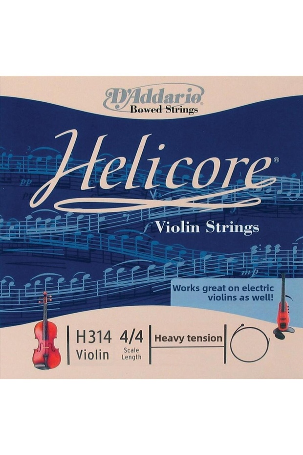 D'Addario H314H Helicore Single Violin Left (g) String (4/4 - Heavy) | Intense and Powerful Sound Character High