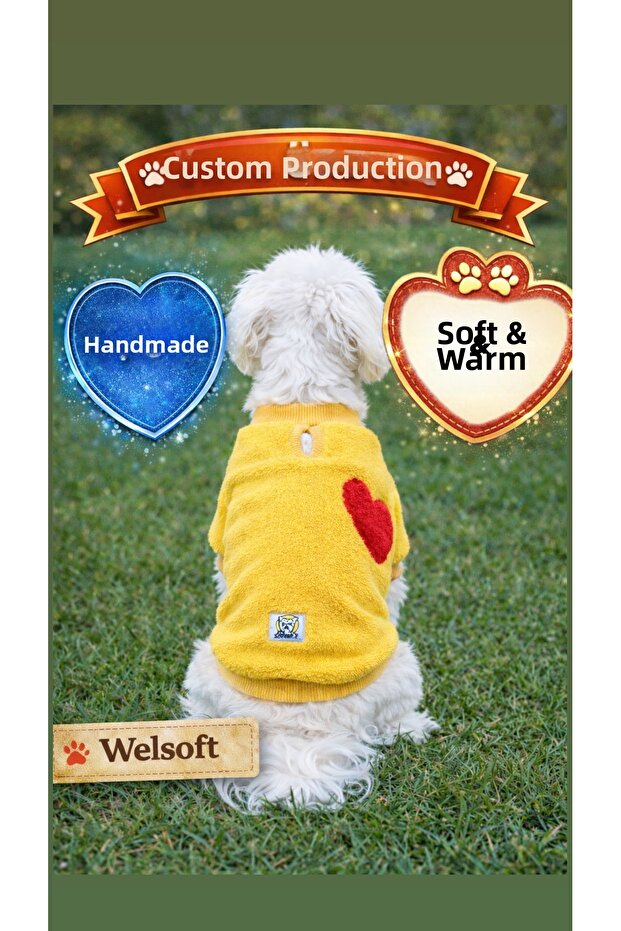 Handmade Welsoft Dog Jacket - Dog Clothing - Winter Coat - Small Breed - Medium Breed - Large Breed