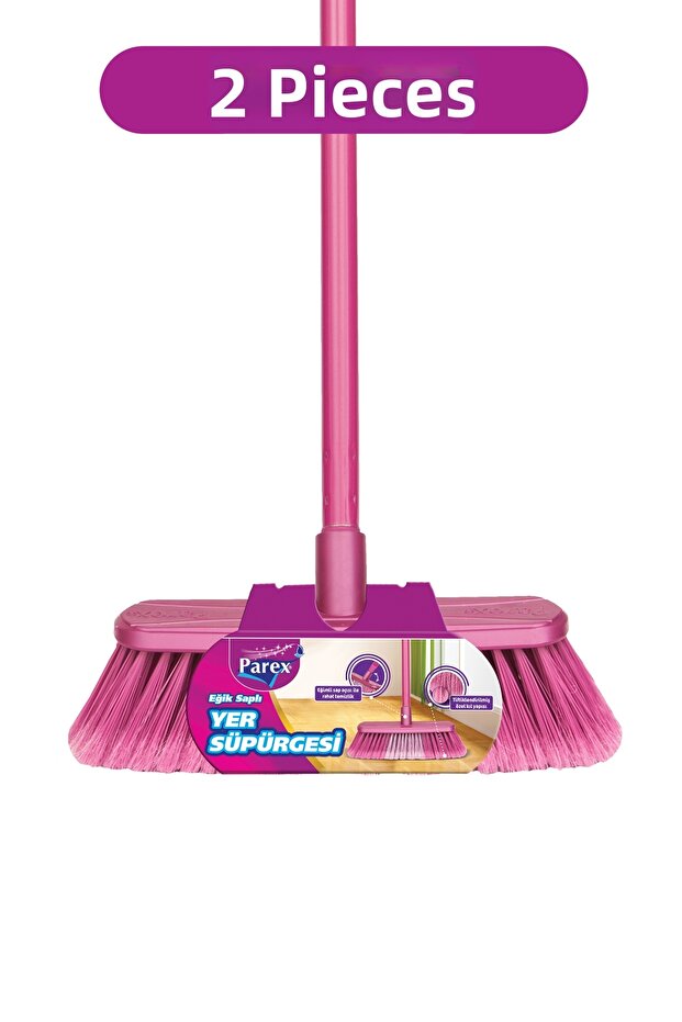 مكنسة أرضية بمقبض مائل، عبوة مزدوجة - 1