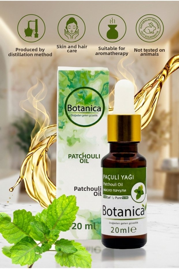 Natural Patchouli Essential Oil 20 ml - Exotic Woody Fragrance Meditation and Balancing