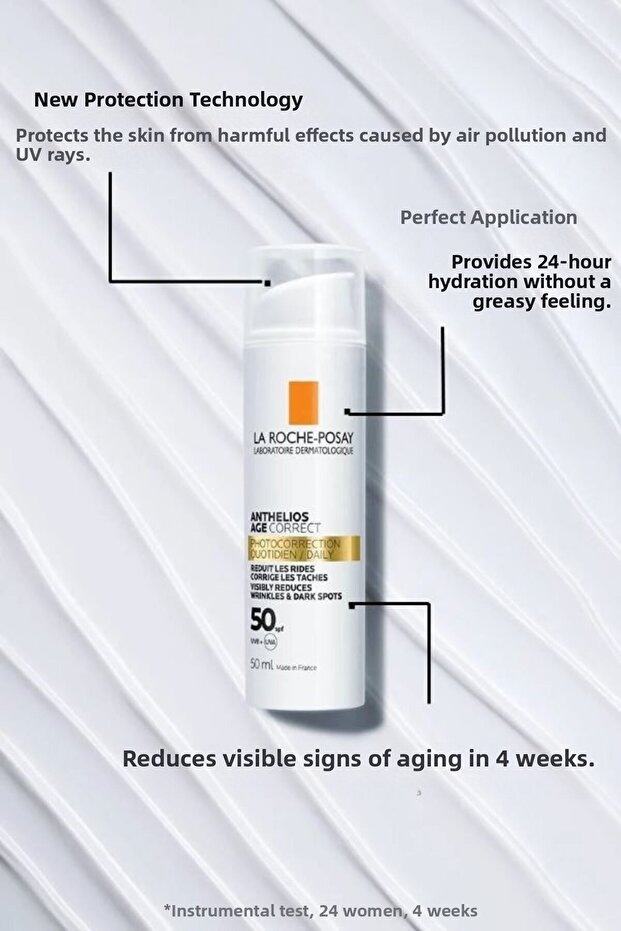 Anthelios Age Correct Facial Sunscreen with Thermal Water Spf 50 - 50 ml