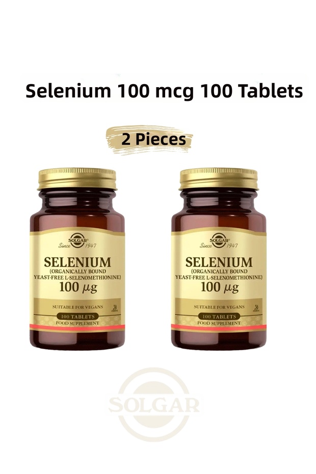 سيلينيوم 100 ميكروغرام، 100 قرص سيلينيوم (2 قطعة) - 1