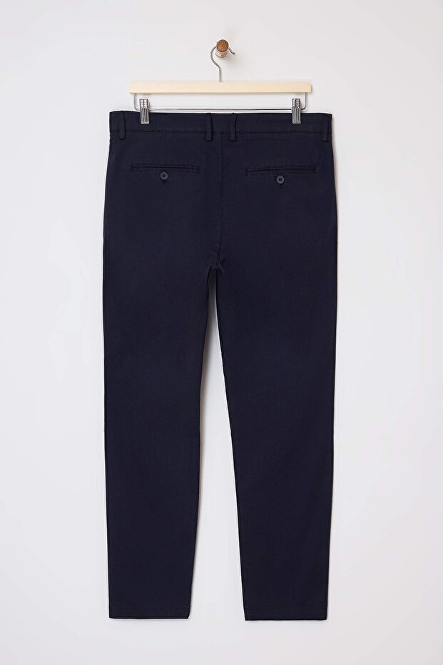 Lacivert Normal Kalıp/Regular Fit Fit Chino Boru Paça Mevsimlik Erkek DokumaPantolon TMNSS26PL00006 - 6