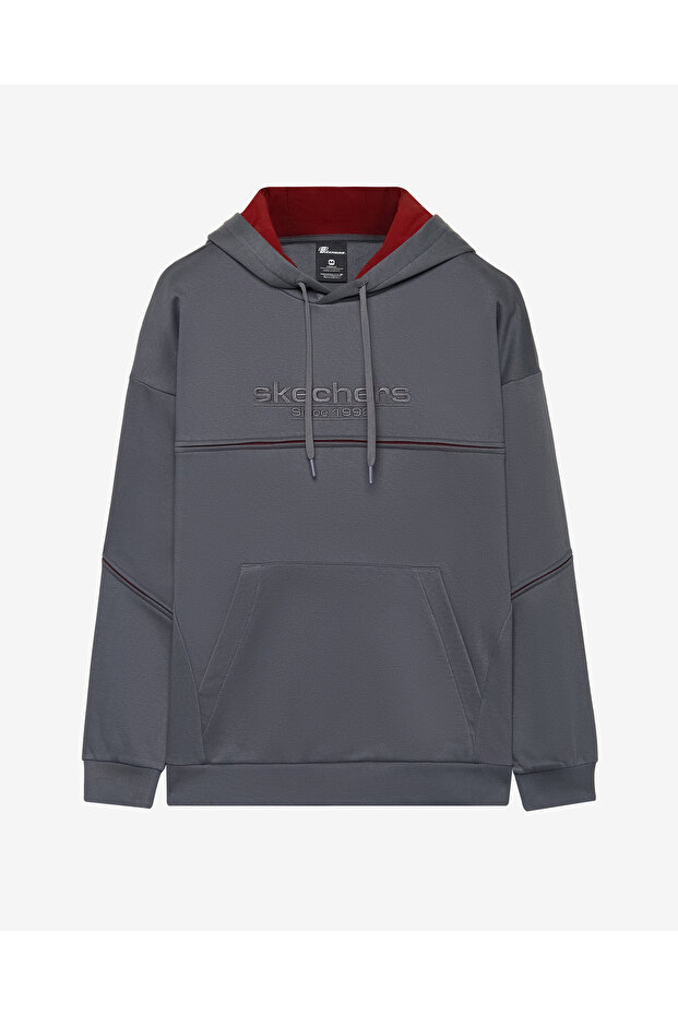 Skechers M Hoodie Sweatshirt Erkek Gri Sweatshirt S2520227-3998