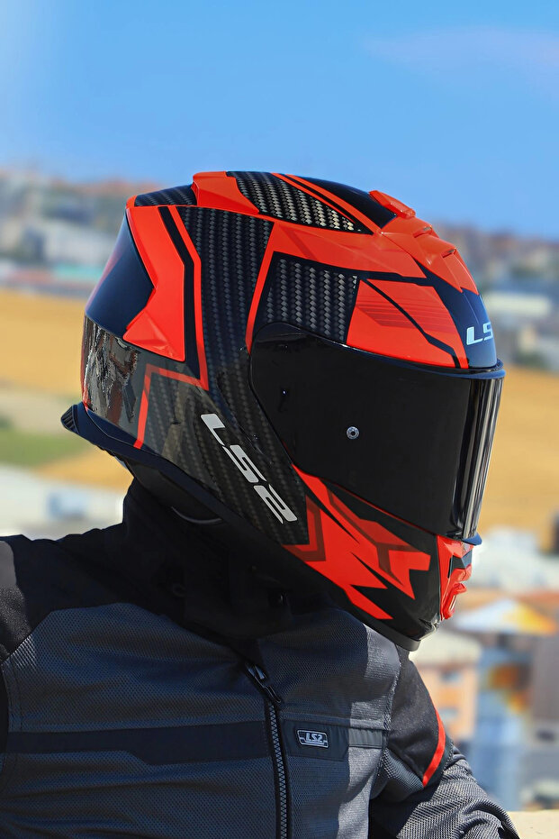 STORM 2 TRACKER SİYAH-KIRMIZI KASK - 5