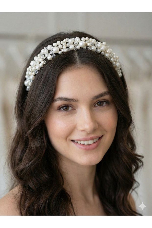 Stylish and Elegant Wedding and Engagement Bridal Crown and Hair Accessory with Completely Handmade Crystal Stones