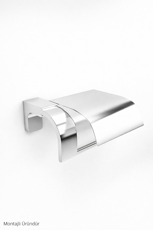 Premium Krom F1 Model Kapaklı Tuvalet Kağıdı Askısı | Paslanmaz | Dübel Vida ile Monte Edilmektedir - 8