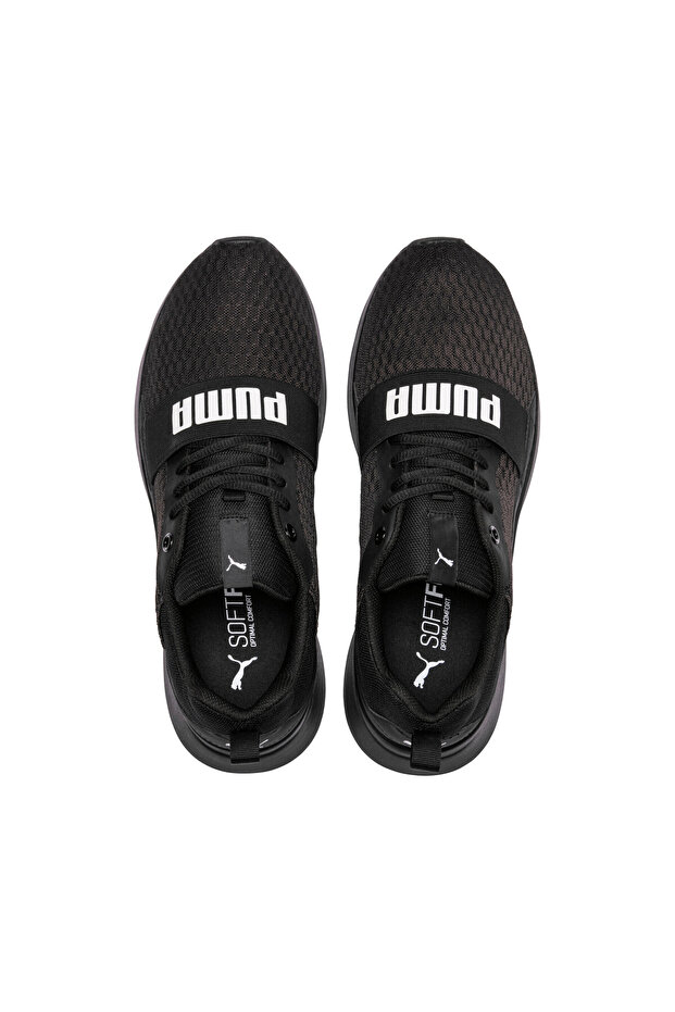 Men Lace Up Wired Training Shoes, Black - 6