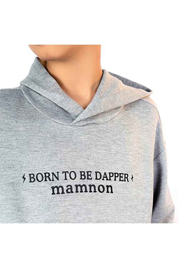 طقم قطعتين رمادي بقبعة - 4