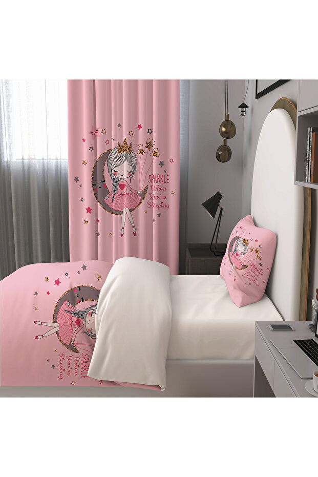 Ayda Kız Pembe Fon Perde - 4