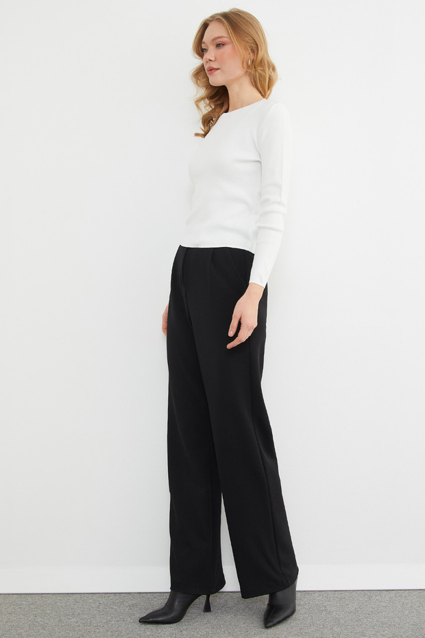 Basic Bisiklet Yaka Triko Kazak - 5