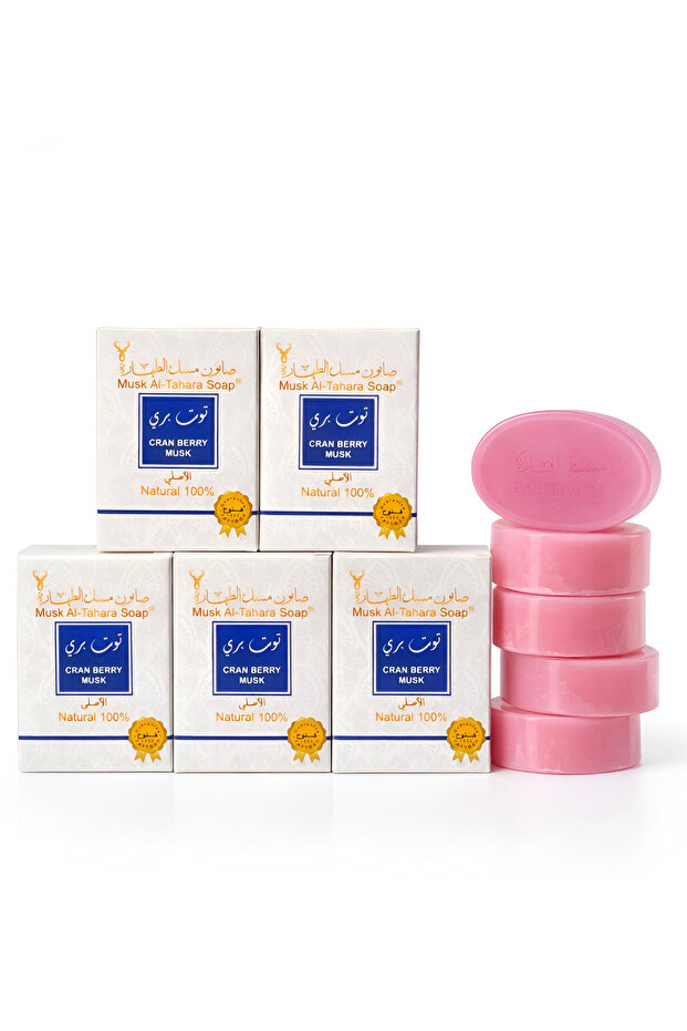5Pcs Sensitive Zone and Body Cranberry Musk Soap