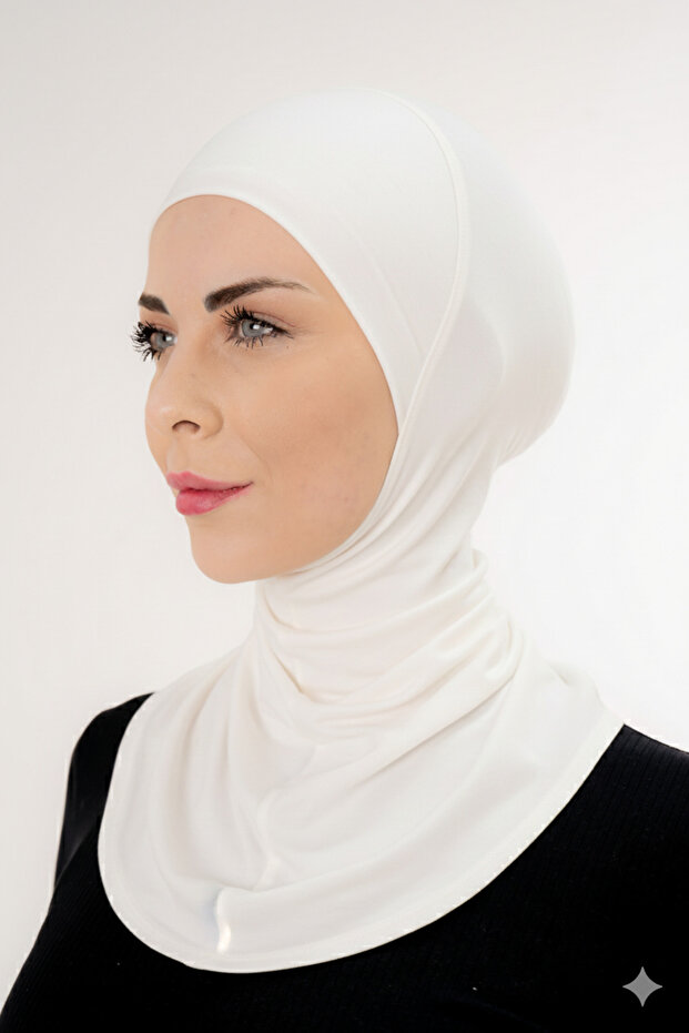 Practical Ninja Hat with Neck Collar – Cream Color, Non-Slip, Anti-Sweat, Flexible, Daily Use |   Shal Paradise - 3