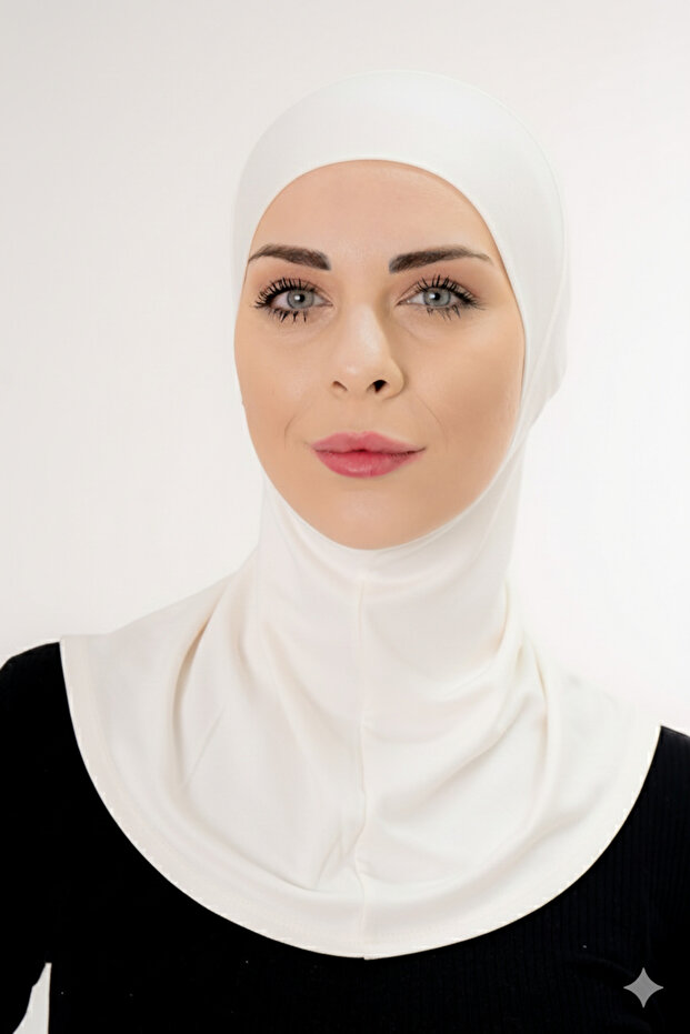 Practical Ninja Hat with Neck Collar – Cream Color, Non-Slip, Anti-Sweat, Flexible, Daily Use |   Shal Paradise - 4