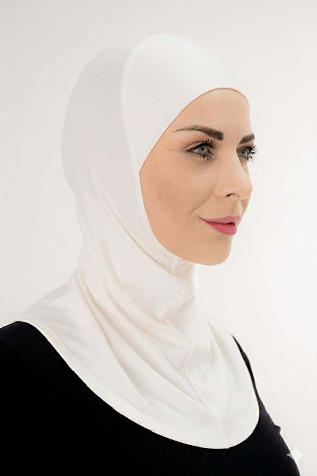 Practical Ninja Hat with Neck Collar – Cream Color, Non-Slip, Anti-Sweat, Flexible, Daily Use |   Shal Paradise - 2