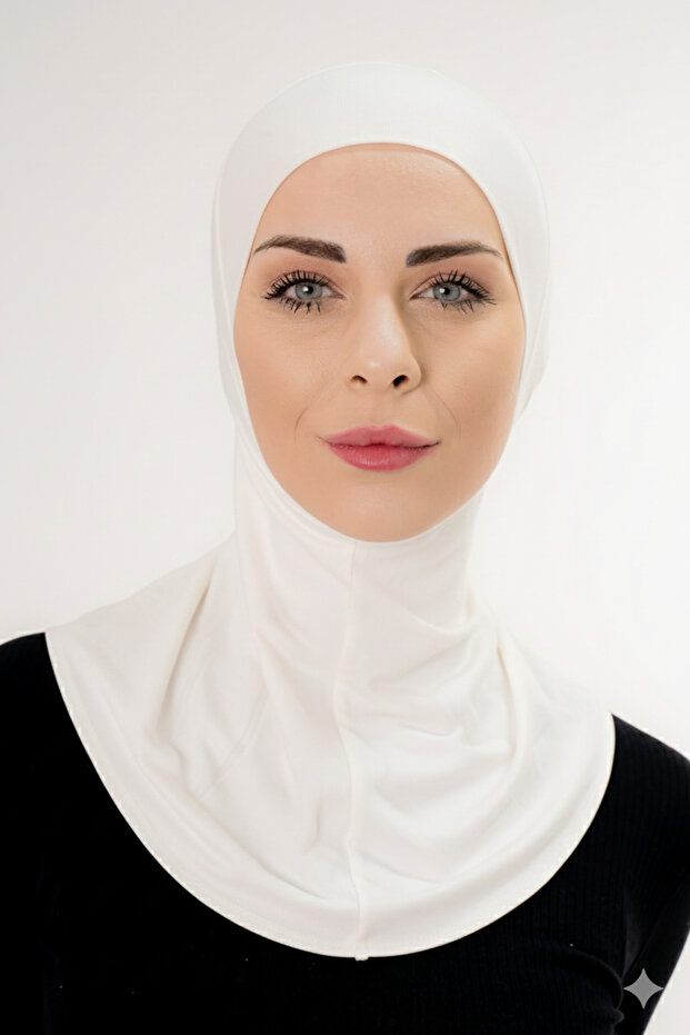 Practical Ninja Hat with Neck Collar – Cream Color, Non-Slip, Anti-Sweat, Flexible, Daily Use |   Shal Paradise - 1