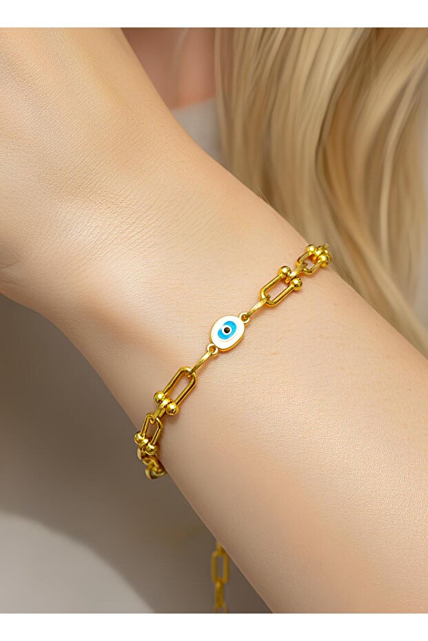 Women's Evil Eye Figured Stainless Steel Bracelet