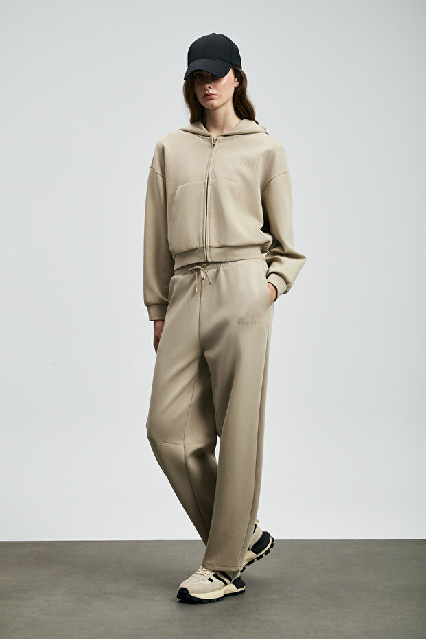 Ada Örme Kadın Eşofman Altı Bej - 4