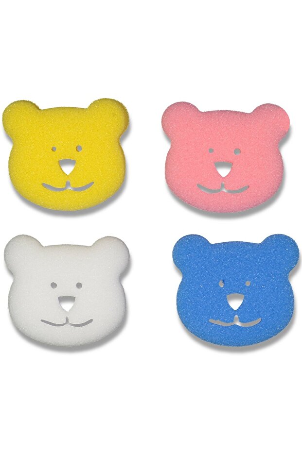 4 قطع من إسفنجة الاستحمام تيدي بير - 4