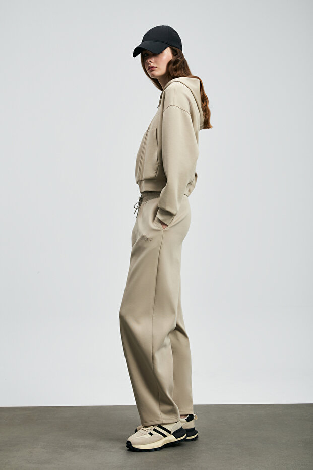 Ada Örme Kadın Eşofman Altı Bej - 2