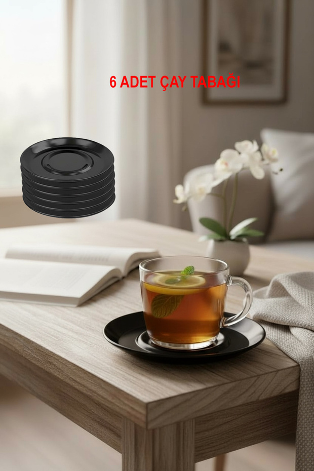 ROMANTİK ÇAY TABAĞI - 6 lı set - 2