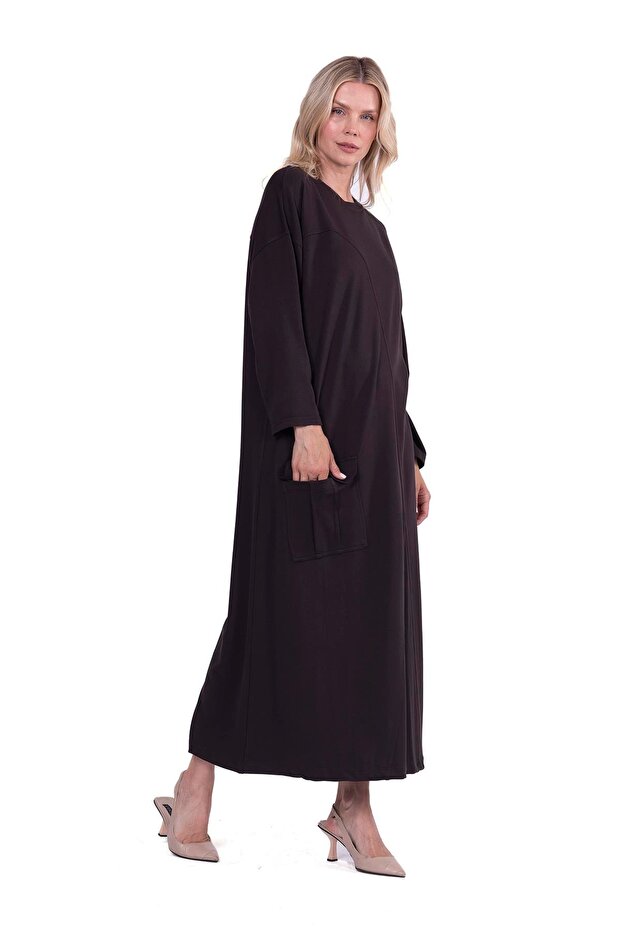 Pamuk Elbise KAHVE - 2