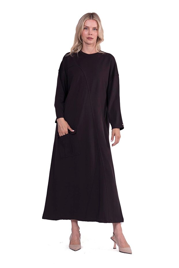 Pamuk Elbise KAHVE - 1