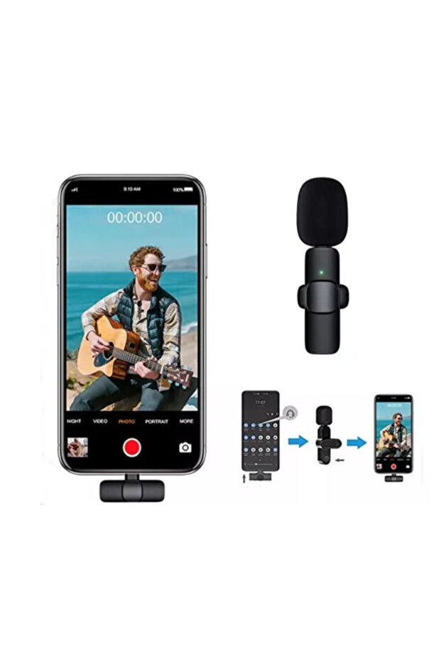 Microfon wireless K8 tip lavaliera conector USB tip C - 7