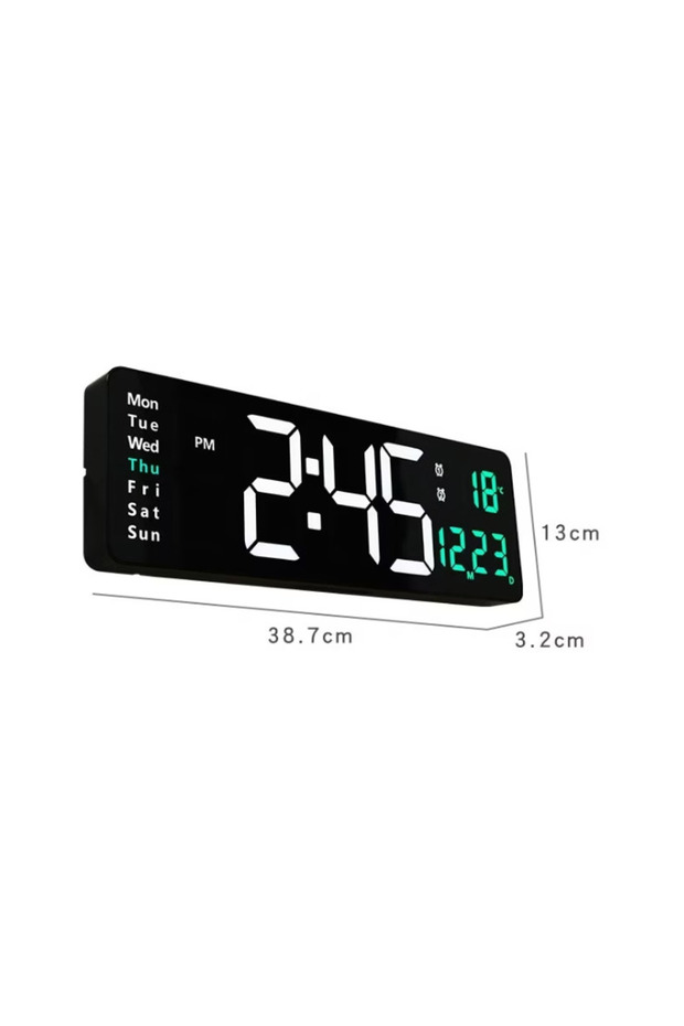 Digital Wall Clock RD AL6626 GREEN display Thermometer Calendar Timer Function - 5