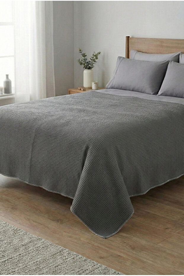 100% Cotton Double Waffle Pike Bedspread 180X230 cm