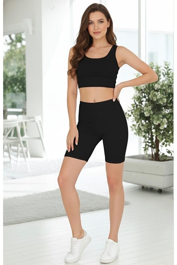 Women's Black Short Tights