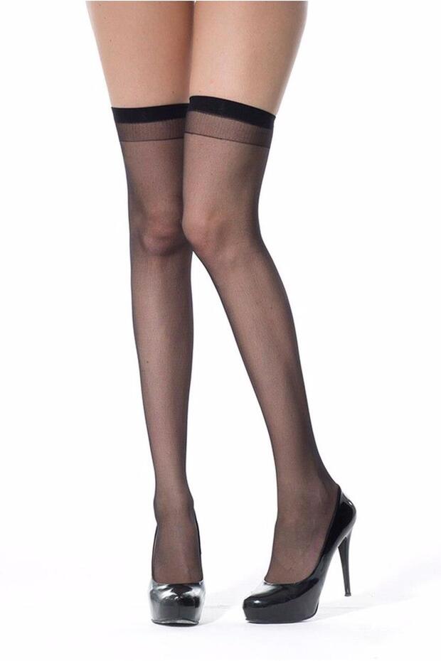 3-Piece Elastic Knee Thin Socks - 1