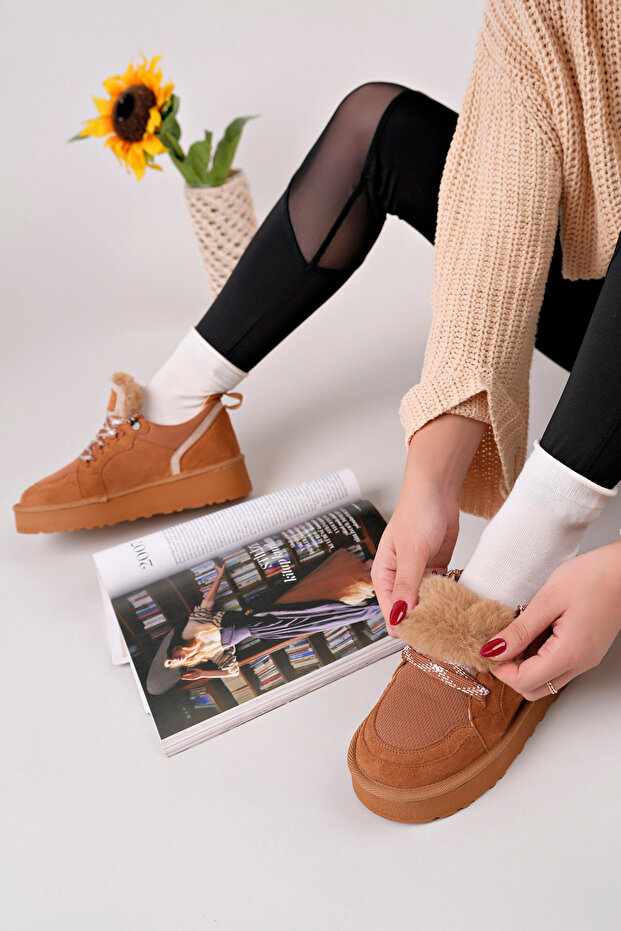 أحذية رياضية مريحة من الفرو - 6