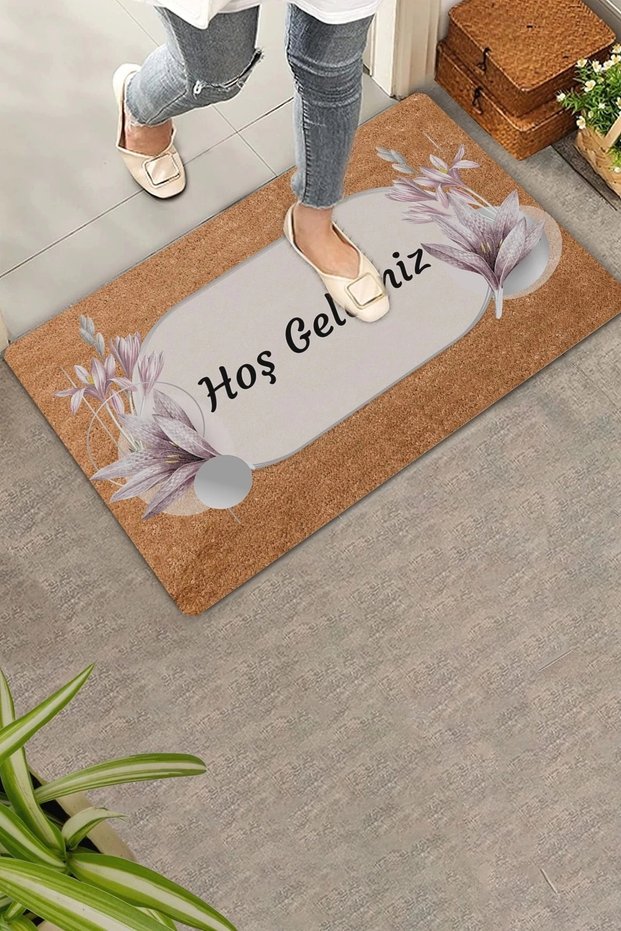 Lotus Flower Powder Color Welcome Door Mat 45x70cm