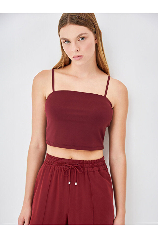 Vizyon New Season Square Collar Flat Strap Women's Cropped