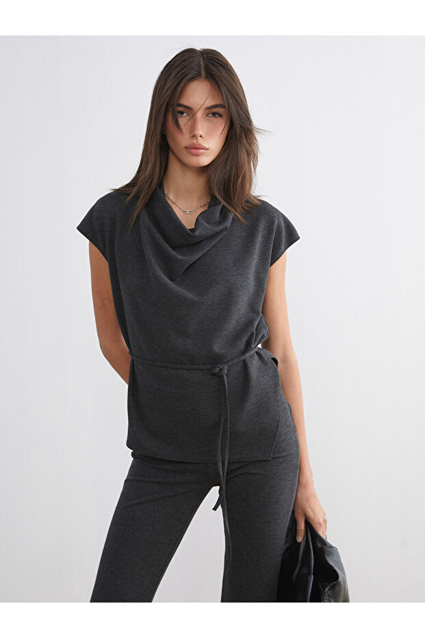 Özmarka New Season Draped Neck Blouse