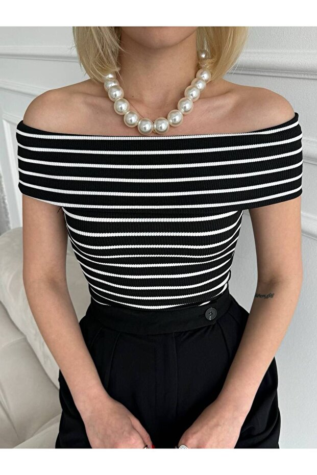 Madonna Yaka Örme Kadın Bluz - 7