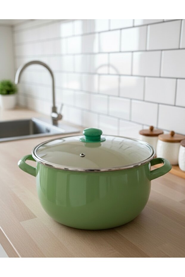 Enamel 6-Liter Enamel Pot Yogurt Bakraç Storage Pot