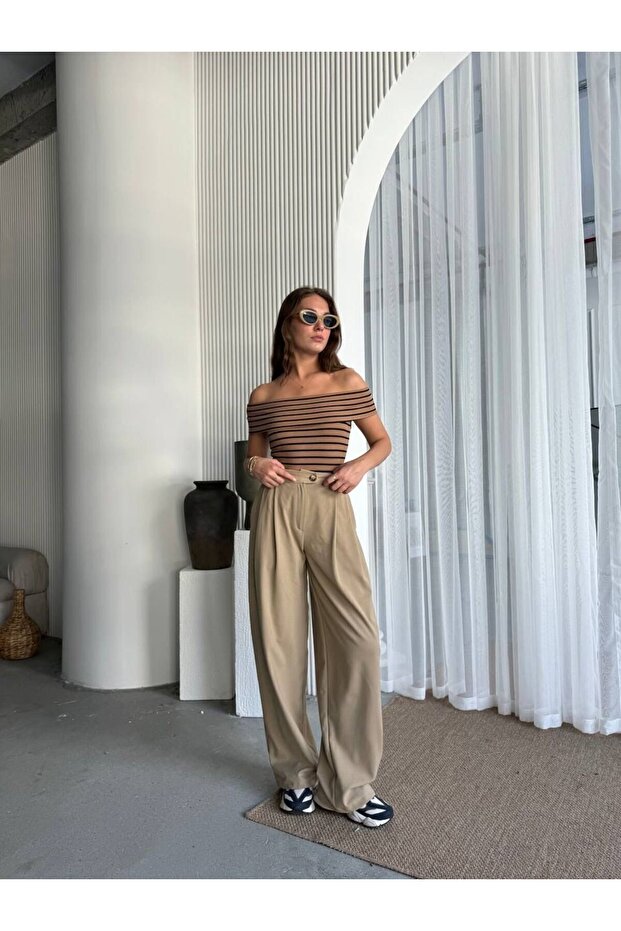 Madonna Yaka Örme Kadın Bluz - 3