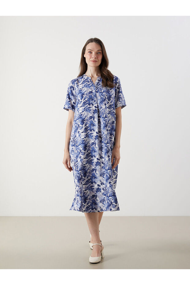 Ozmarka New Season Asymmetrical Neckline A-Line Dress