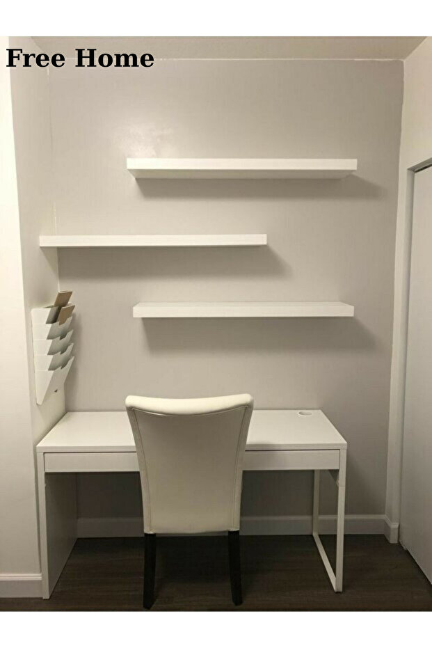 ABAS 3' Lü Duvar Rafı Beyaz 4tarafı Pcv Kaplı 50x13 Cm rün