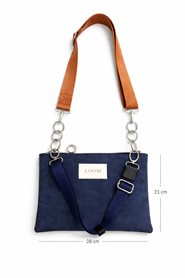 Velma Mini Canvas Bag Navy Blue – Canvas Crossbody Women's Shoulder Bag