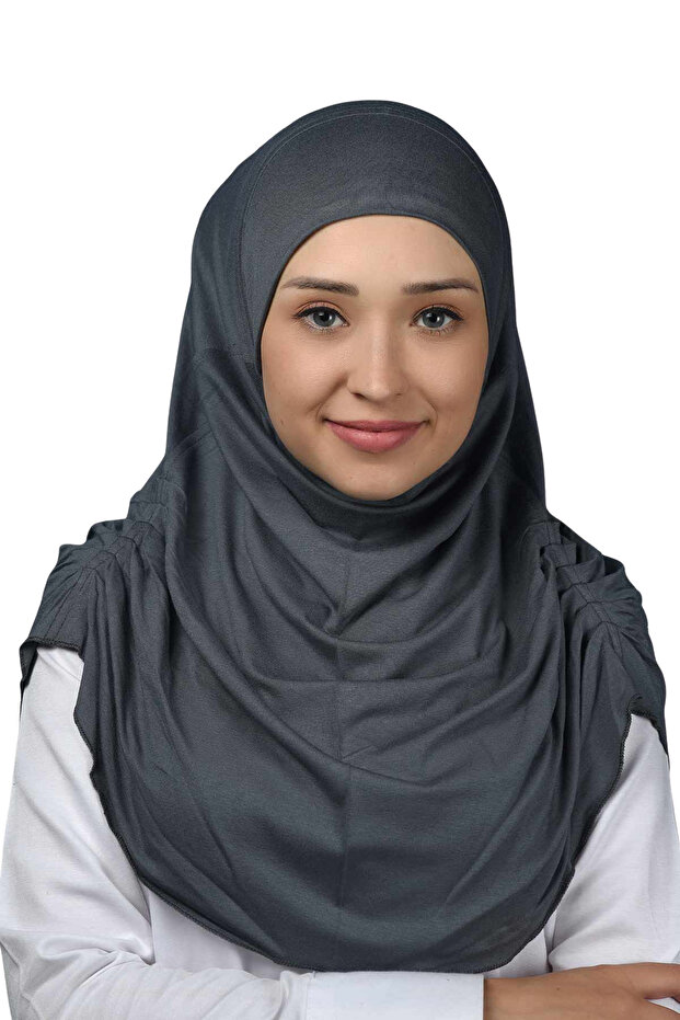 وشاح عمامة جاهز برباط مطوي حجاب حجاب - غطاء صلاة - مدخن