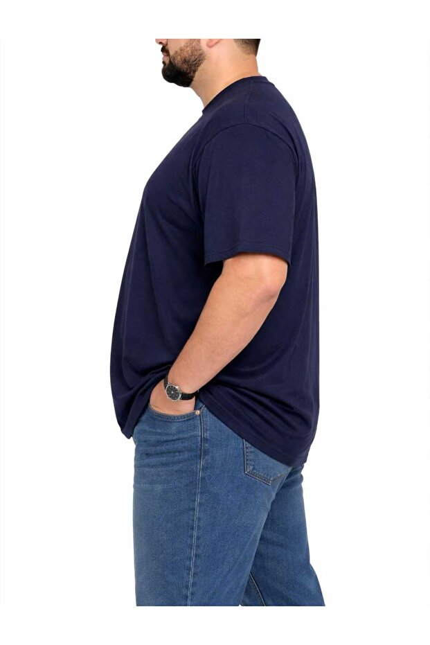 Erkek Basic Günlük Tişört – Düz Model Pamuklu - 3