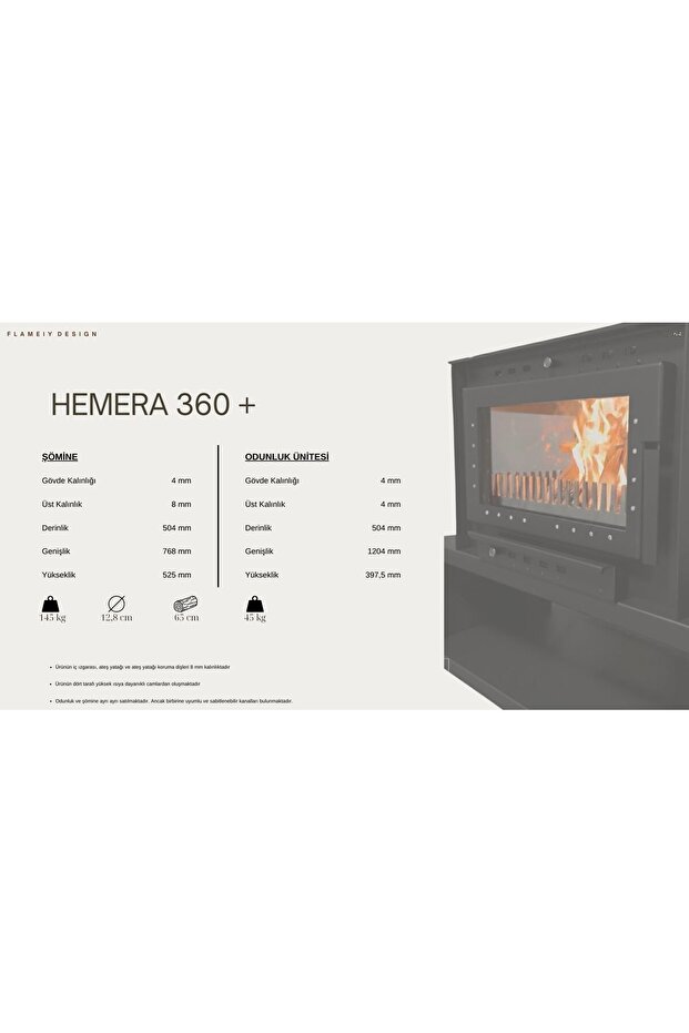 Hemera 360+ Şömine - 3