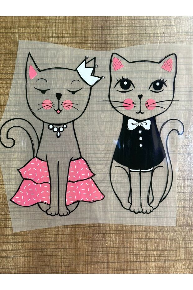17X17 cm Iron-On Cats Transfer Printing Arma